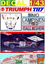 【送料無料】模型車 モデルカー デカールランピネンサンレモdecal 143 triumph tr7 v8 s lampinen r sanremo 1979 ...
