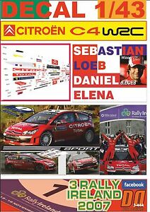 hokushin㤨̵֡Ϸ ǥ륫 ǥ륷ȥ֥decal 143 citroen c4 wrc s loeb ireland 2007 winner r 01פβǤʤ16,919ߤˤʤޤ