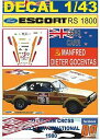【送料無料】模型車 モデルカー デカールフォードエスコートグレッグカーサザンクロスラリーdecal 143 ford escort rs 1800 greg carr southern cross rally 1980 2nd 06