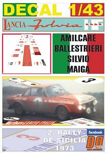 【送料無料】模型車 モデルカー デカルランチアフルビアバレストリエリディシチリアdecal 143 lancia fulvia hf aballestrieri r di sicilia 1973 2nd 06