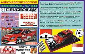 模型車 モデルカー アネクソデカルプジョーマルッコマルティンラリーモンテカルロanexo decal peugeot 307 wrc markko martin rallye montecarlo 2005 09