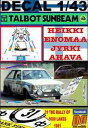 decal 143 talbot sunbeam lotus heikki enomaa 1000 lakes 1981 16th 09デカールタルボットサンビームロータスハイッキエノマ※注意※NYからの配送になりますので2週間前後お時間をいただきます。人気の商品は在庫が無い場合がございます。ご了承くださいませ。サイズの種類の商品は購入時の備考欄にご希望のサイズをご記載ください。　携帯メールでの登録ですと楽天からのメールが届かない場合がございます。