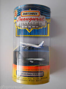 【送料無料】模型車 モデルカー マッチボックスコレクションボーイングファーストショットmatchbox inaugural collection boeing 777 first shot limited edition wbox 1997