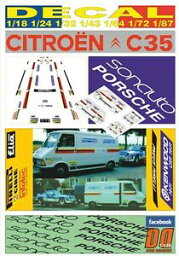 【送料無料】模型車 モデルカー デカールシトロエンソナオートポルシェベルナールベギンdecal citroen c35 sonauto porsche bernard beguin 1982 01