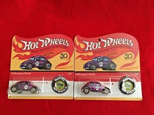 【送料無料】模型車 モデルカー ホットホイールフォルクスワーゲンビートルレッドラインアンパープルセット2018 hot wheels volkswagen beetle redline 50th ann ftx85 purple set of 2 237