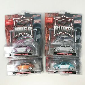 【送料無料】模型車 モデルカー マイストライドチョップドバグミニカーロットmaisto g ridez chopped vw bug diecast car 164 lot of 4