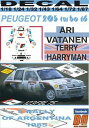 yz͌^ fJ[ fJ[vW[^[{o^lA[`decal peugeot 205 turbo 16 e2 a vatanen r argentina 1985 dnf 01