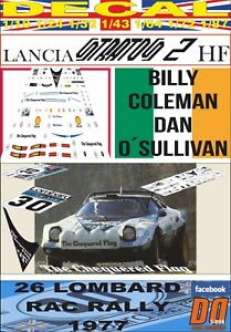 【送料無料】模型車 モデルカー デカールランチアストラトスコールマンラックdecal lancia stratos hf ..