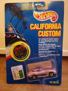 【送料無料】模型車 モデルカー ホットホイールカリフォルニアカスタムコルベットヴェットhot wheels california custom corvette 63 vette ovp 1990