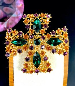 【送料無料】模型車 モデルカー ケントアメジストアンバーエメラルドラインストーンマルタクロスブロー..