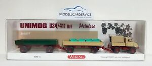 【送料無料】模型車 モデルカー ワイキングスペシャルモデルトレーラーユニモッグwiking special model 187 unimog u 411 with two trailers harvest