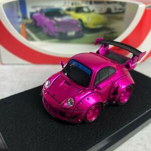 【送料無料】模型車 モデルカー ポルシェカーフラッシュピンク164 rwb porsche 911 930 q car flash pink