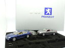【送料無料】模型車 モデルカー シャトゥルレプジョーブラウウントグラウnorev 143 schatulle 2 peugeot 607 blau und gr...
