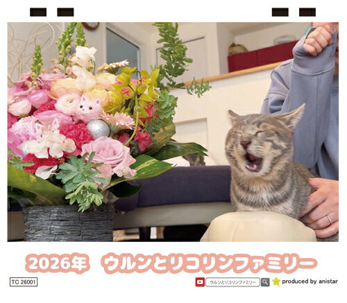 【予約販売】 猫のウルン＆リコリン 2026年 卓上 カレンダー TC26298