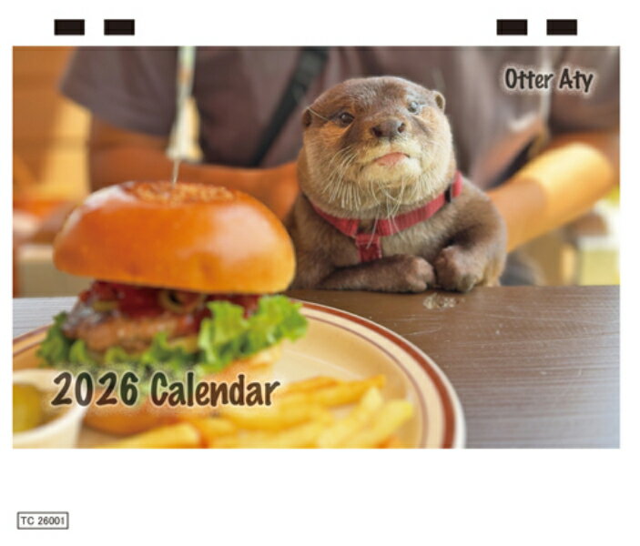 【予約販売】 カワウソ ATY 2026年 卓上 カレンダー TC26363