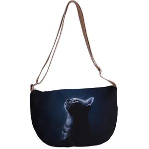 【送料無料】メッセンジャーキャンバスクロスボディビーチバッグcat kitten messenger canvas cross body beach bag p50 y0586