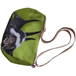 【送料無料】メッセンジャーキャンバスクロスボディビーチバッグcat kitten messenger canvas cross body beach bag p50 y0580
