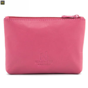 【送料無料】猫　ネコ　キャット　バッグ　小物　ハーネスレザージップトップコインアップリケピンクharness leather zip top coin purse with applique cat detail pink