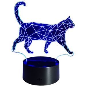 【送料無料】ネコ　猫　ネックレス　ウォーキングデスクベッドサイドランプinnowill walking cat illusion usb battery powered desk bedside lamp led night 7