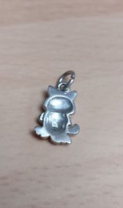 【送料無料】ネコ　猫　ネックレス　23gsilver cat charm 23 g