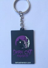 【送料無料】キーチェーンラバーキーリングプラスチックマンションキーホルダdark cat keychain rubber keyring plastic mansion key holder