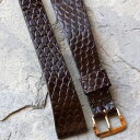 【送料無料】腕時計　ウォッチパターンブラウンビンテージウォッチストラップテクスチャsnakeskin pattern brown 173mm vintage watch strap 196070s great texture