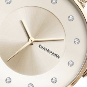 【送料無料】腕時計　ウォッチメッシュゴールドシックボックスlambretta 034;cielo034; mesh gold stones quartz steel retrchic watch boxed