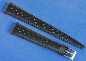 【送料無料】腕時計　ウォッチショートテーパーレザーウォッチストラップラリービンテージshort taperedshape leather vintage 16mm old rally watch strap 1960s70s nos