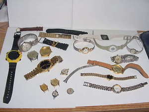 【送料無料】腕時計　ウォッチメンズレディースビンテージロット18 mixed menswomens used wristwatches selling as 1 lot asis selectvintage