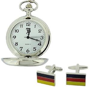 【送料無料】腕時計　ウォッチドイツチェーンカフスボタンクリスマスセットフラグポケットウォッチ