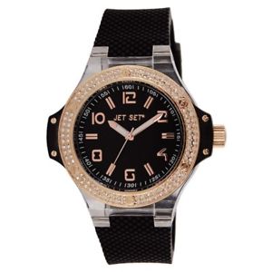 商品画像：hokushinで人気の【送料無料】腕時計　ウォッチスウェーデンカンヌブラックジェットセットローズゴールドクリスタルアナログウォッチ
