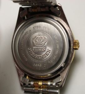 【送料無料】腕時計　ウォッチトーンジュールローマtwo tone jules jurgenson wristwatch 730t day date roman numerals