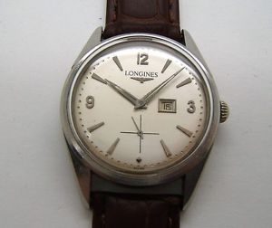 【送料無料】腕時計　ウォッチマニュエルlongines a remontage manuel a date excentre en acier de 1960 c89p1