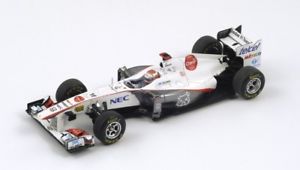 【送料無料】模型車　モデルカー　スポーツカーザウバー＃グランプリモンテカルロホワイトグレースパークsauber f1 c30 16 gp montecarlo 2011 kkobayashi white grey met spark 143 sj005