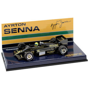 【送料無料】模型車　モデルカー　スポーツカーアイルトンセナロータスayrton senna lotus 97t 1985 143