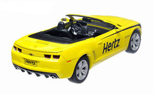 【送料無料】模型車　モデルカー　スポーツカーシボレーカマロss2012ヘルツレンタカー124モデルchevrolet camaro ss convertible 2012 hertz rentacar yellow 124 model