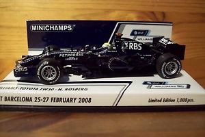 【送料無料】模型車　モデルカー　スポーツカーウィリアムズニコロズベルグ143 williams 2008 fw30 nico rosberg barcalona 2527 feb