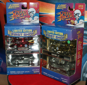 【送料無料】模型車　モデルカー　スポーツカージョニーキャプテンレーサー4 johnny lightning 1 by 7500, captain terror and racer xboxed collectable