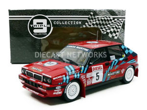 【送料無料】模型車　モデルカー　スポーツカートリプルランチアデルタラリーサンレモtriple 9 118 lancia delta hf integrals rally san remo 1989t91800170