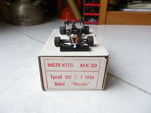 【送料無料】模型車　モデルカー　スポーツカーティレルフォード＃メリキットキットtyrrell ford 012 stefan bellof 4 maredo 1984 mk39 meri kits kit built 143 f1