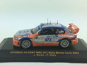 【送料無料】模型車　モデルカー　スポーツカーヒュンダイアクセントラリーカーモデルシルバーオレンジhyundai accent wrc 2004 rally car model beres stary 143 silver orange