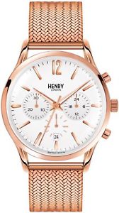 【送料無料】ヘンリーロンドンリッチモンドクロノグラフネットワークブレスレットhlnp hl41cm0040 henry london richmond da uomo cronografo a rete braccialetto