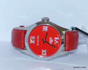 【送料無料】グリシンスイスレッドglycine incursore automatic ref3821 swiss made red garanzia ufficiale nuovo