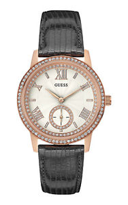 【送料無料】グラマシーゴールデンレザーストラップリストorologio guess gramercy, cassa dorata, cinturino pelle w0642l3 listino 159