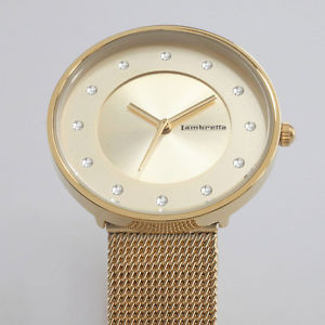 【送料無料】スカイゴールドスチールクォーツホワイトゴールドスワロフスキーlambretta cielo stones gold quarzo acciaio oro bianco swarovski donna orologio