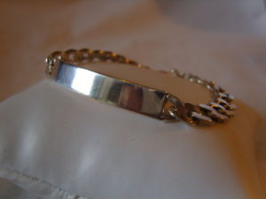 【送料無料】ブレスレット　アクセサリ—　ブレスレットシルバーアイデンティティビンテージグラムリンクbracelet silver identity vintage 178 grams sterling silver id chunky curb link