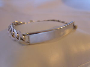 【送料無料】ブレスレット　アクセサリ—　ブレスレットシルバーアイデンティティビンテージグラムリンクbracelet silver identity vintage 178 grams sterling silver id chunky curb link