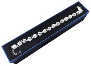 【送料無料】ブレスレット　アクセサリ—　スタンプシルバーブレスレットチェーンボックスbeautiful ladies genuine 925 stamped silver bracelet chain boxed 151g 2023cm