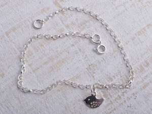 【送料無料】ブレスレット　アクセサリ—　チェーンブレスレットチェーンsterling silver little bird charm chain bracelet ankle chain anklet 925