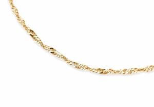 【送料無料】ブレスレット　アクセサリ—　ソリッドイエローゴールドツイストデザインチェーンボックスsolid 9ct yellow gold 2mm 50 twist design curb chain anklet 25cm10 gift boxed